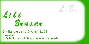 lili broser business card